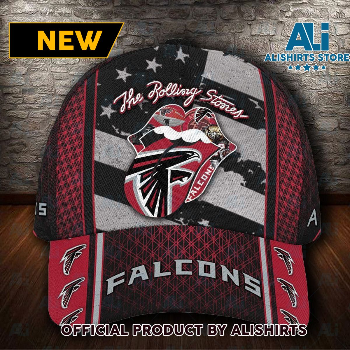 Personalized Atlanta Falcons The Rolling Stones Classic Cap