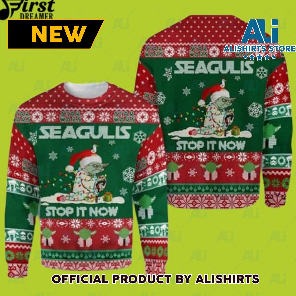 Star Wars Seagulls Stop It Now Merry Christmas Star Wars Ugly Christmas Sweater