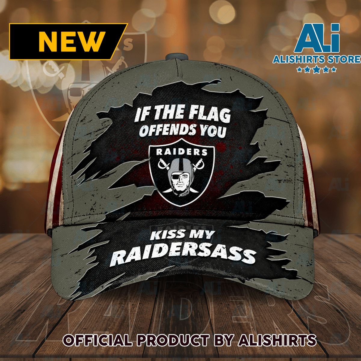 Las Vegas Raiders If The Flag Offends You Kiss My Raidersass Classic Baseball Cap