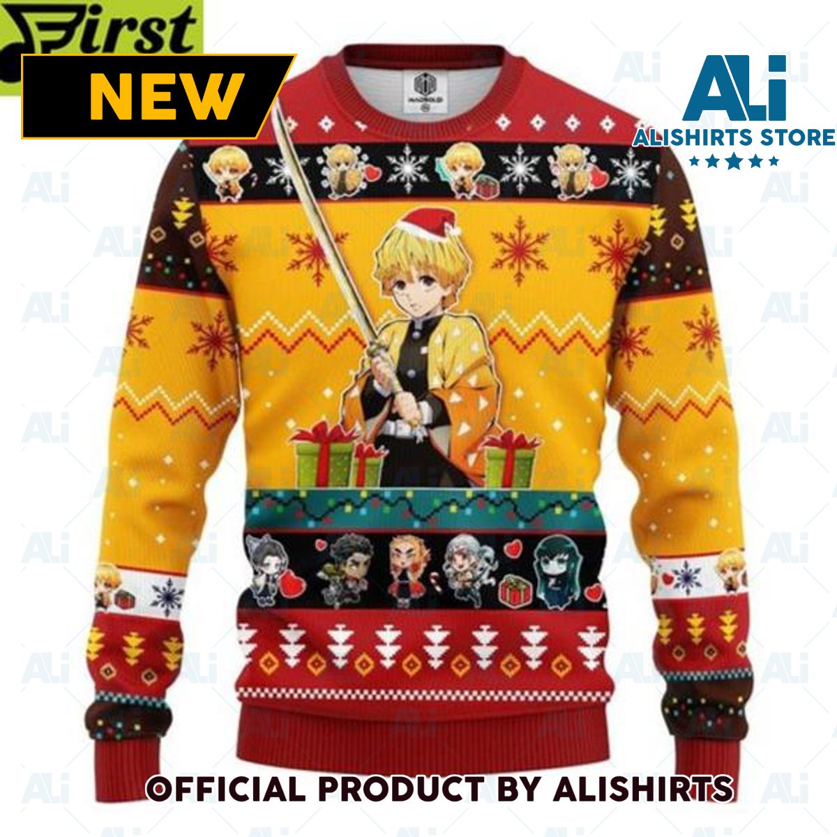 Agatsuma Zenitsu Premium Ugly Christmas Sweater