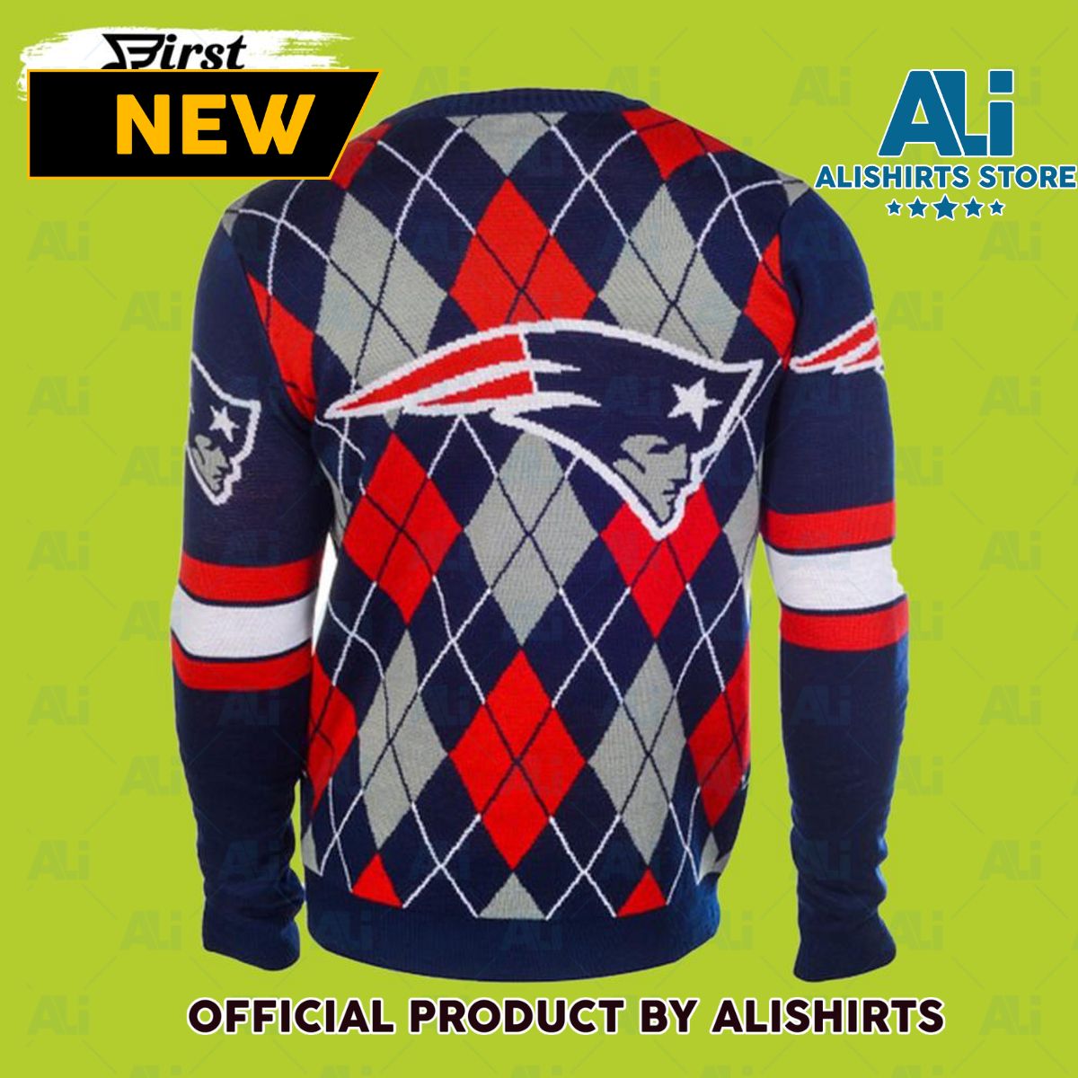 Foco Exclusive New England Patriots Ugly Christmas Sweater