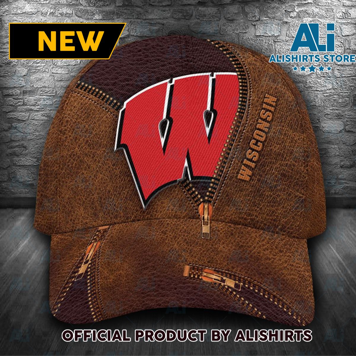 Personalized Wisconsin Badgers Zip Classic Cap