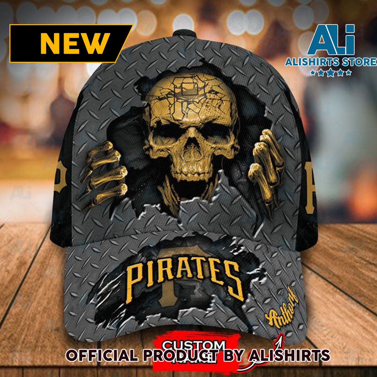 Personalized Pittsburgh Pirates Skeleton Classic Cap