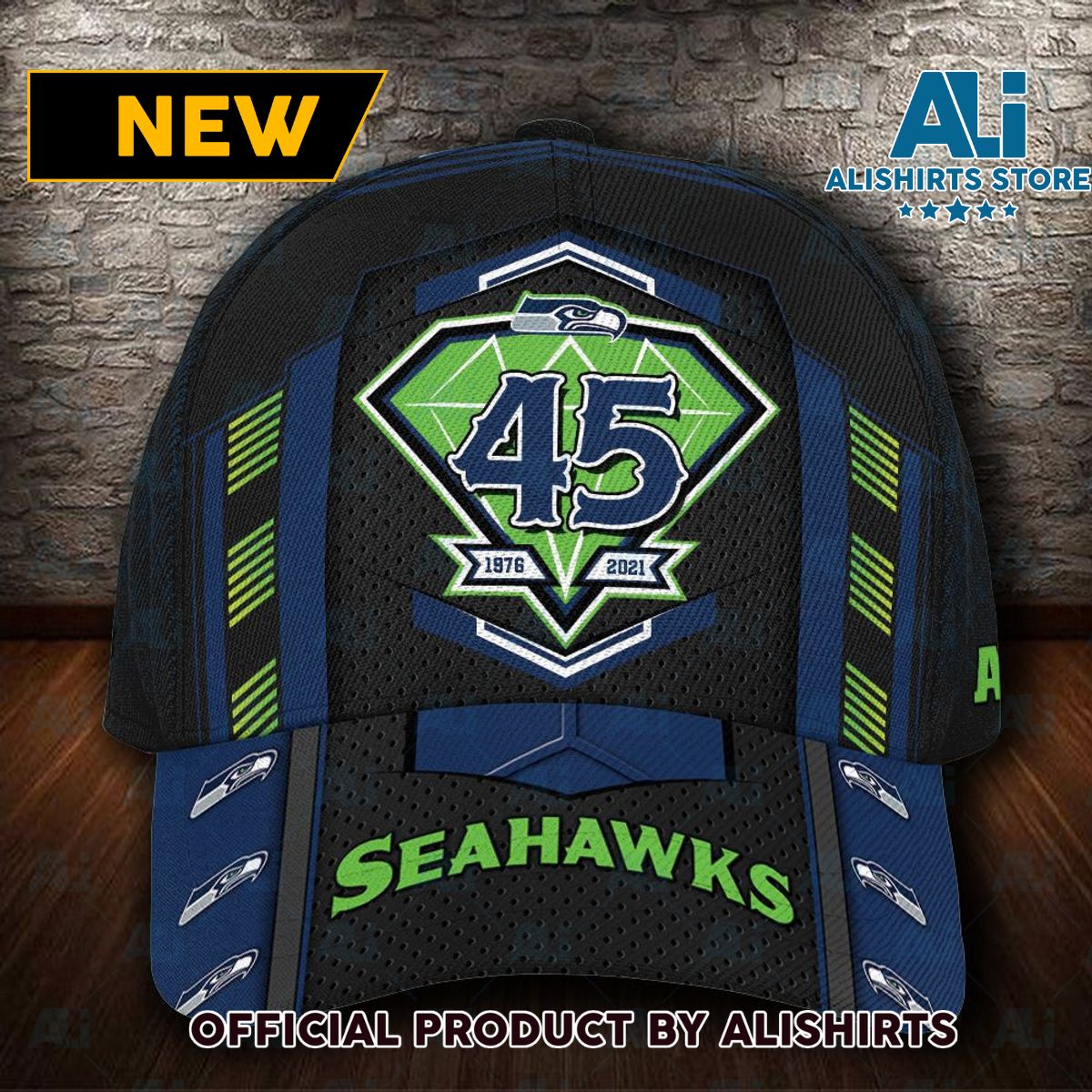 Personalized Seattle Seahawks 45th Anniversary Classic Cap