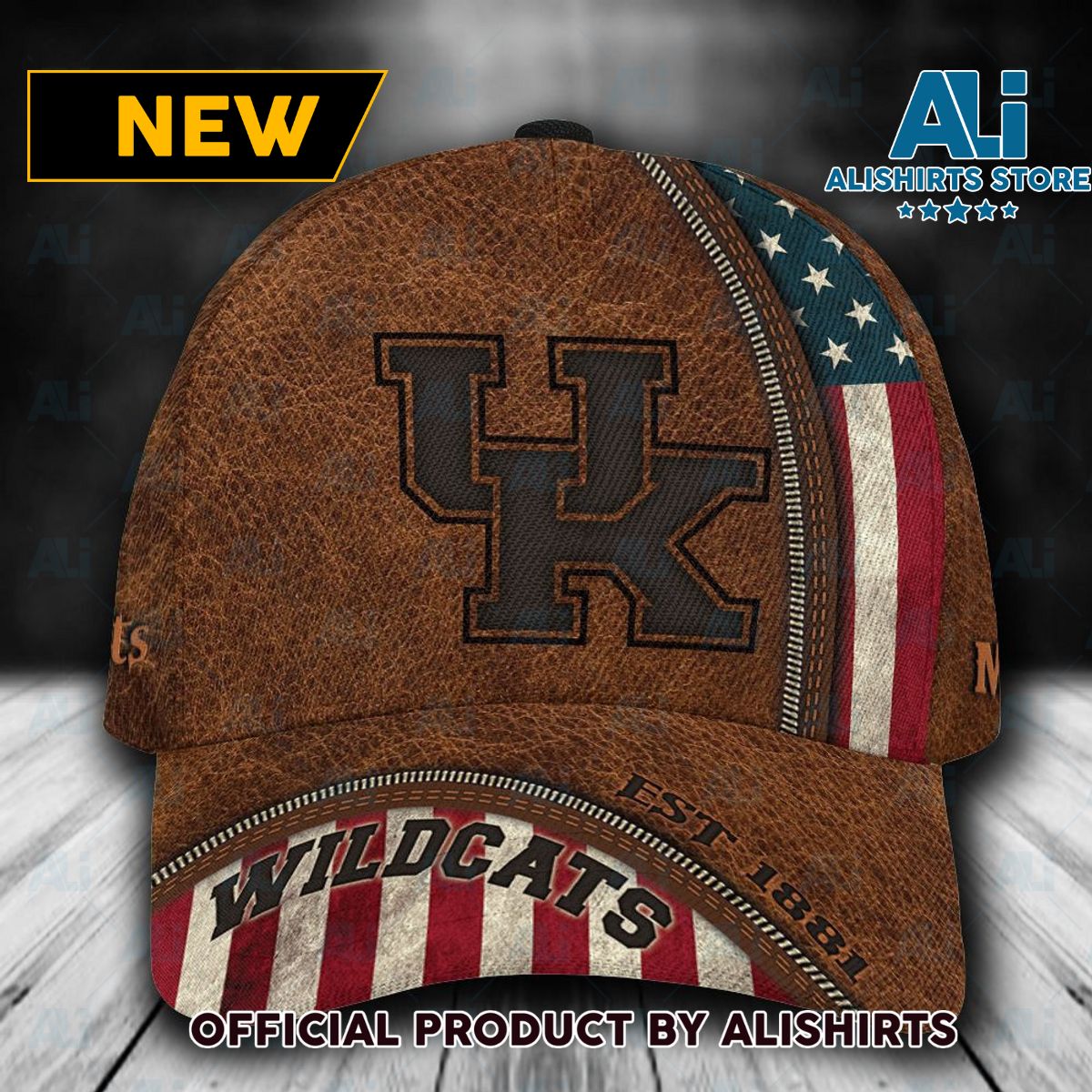 Personalized Kentucky Wildcats USA Flag Classic Cap