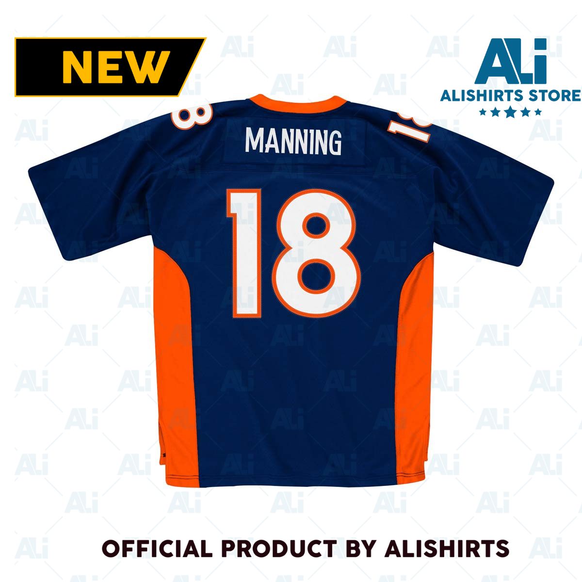 Mitchell and Ness Denver Broncos Peyton Manning  18 2015 Away Legacy NFL Football Jersey