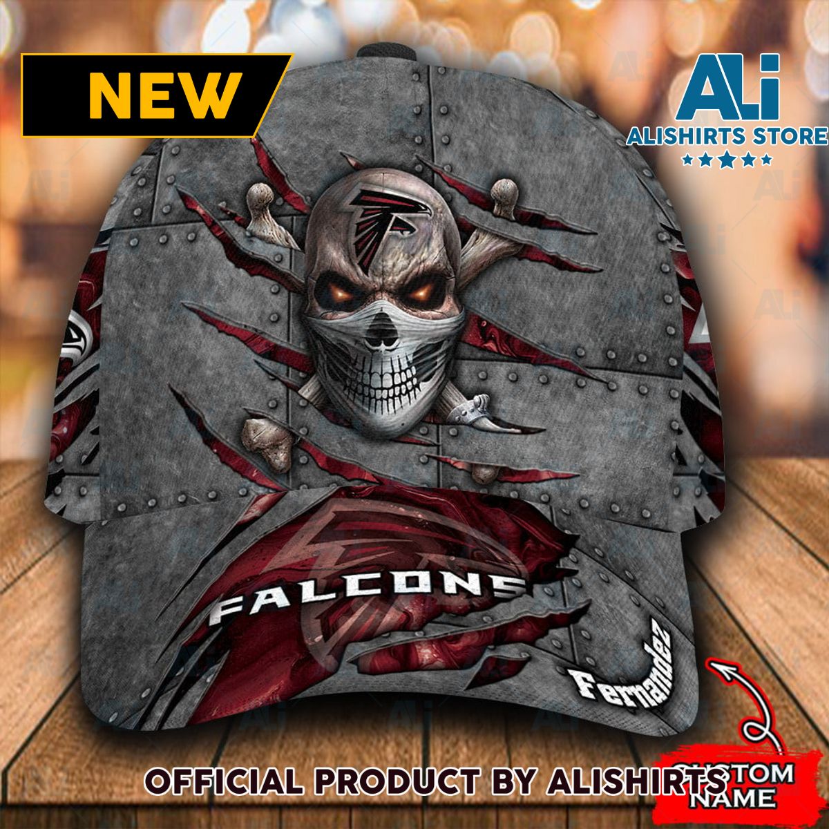 Personalized Atlanta Falcons Skull Classic Cap