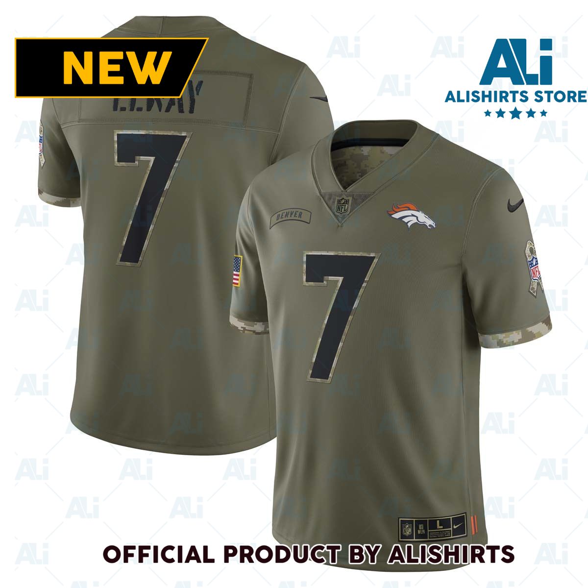 Nike Denver Broncos John Elway  7 2022 Salute To Service NFL Football Jersey