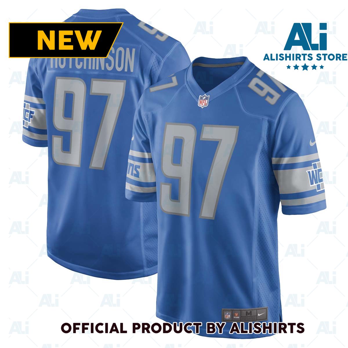 Nike Detroit Lions Aidan Hutchinson  97 Game NFL Football Jersey