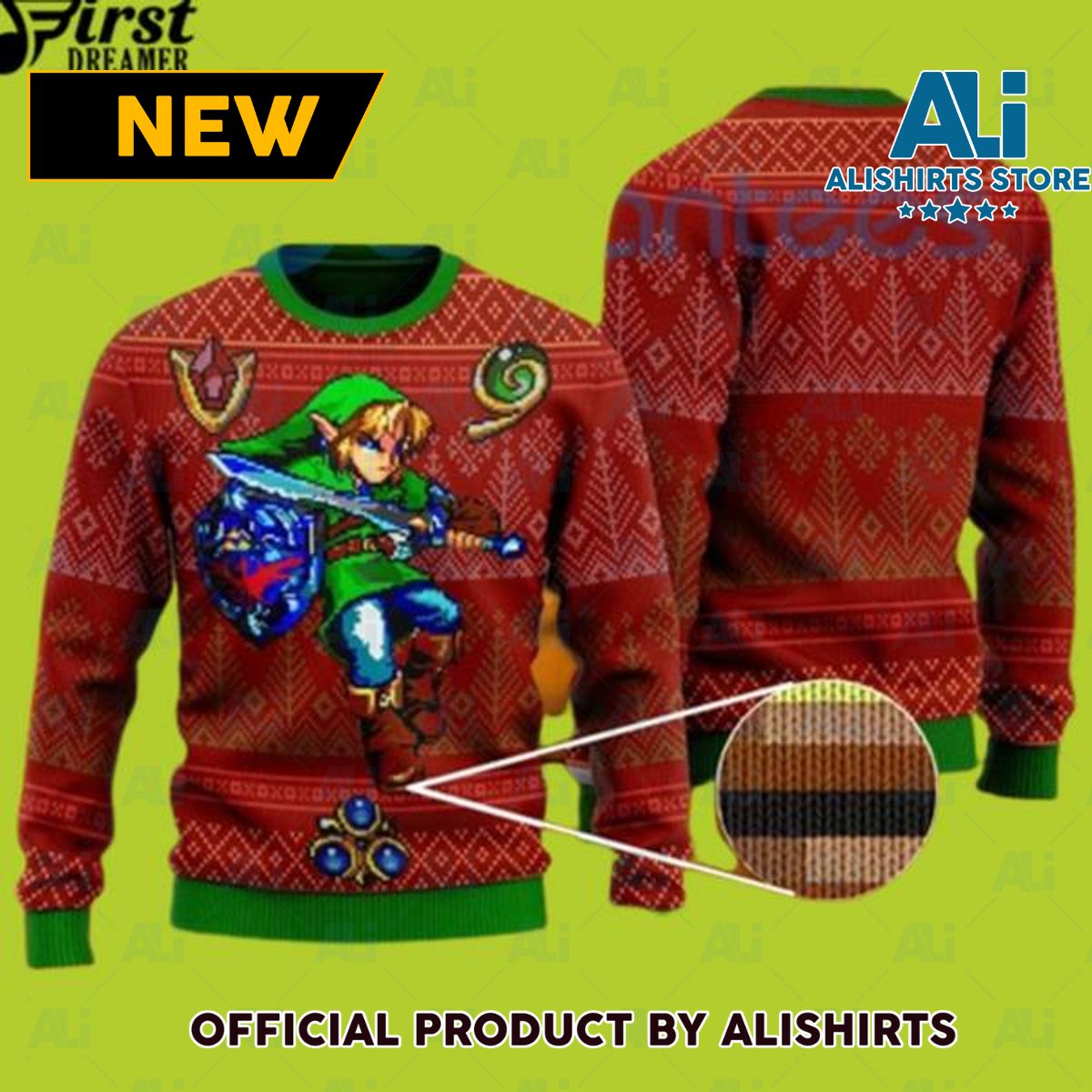 Legend Of Zelda Ugly Christmas Sweater Gift For Fan Zelda