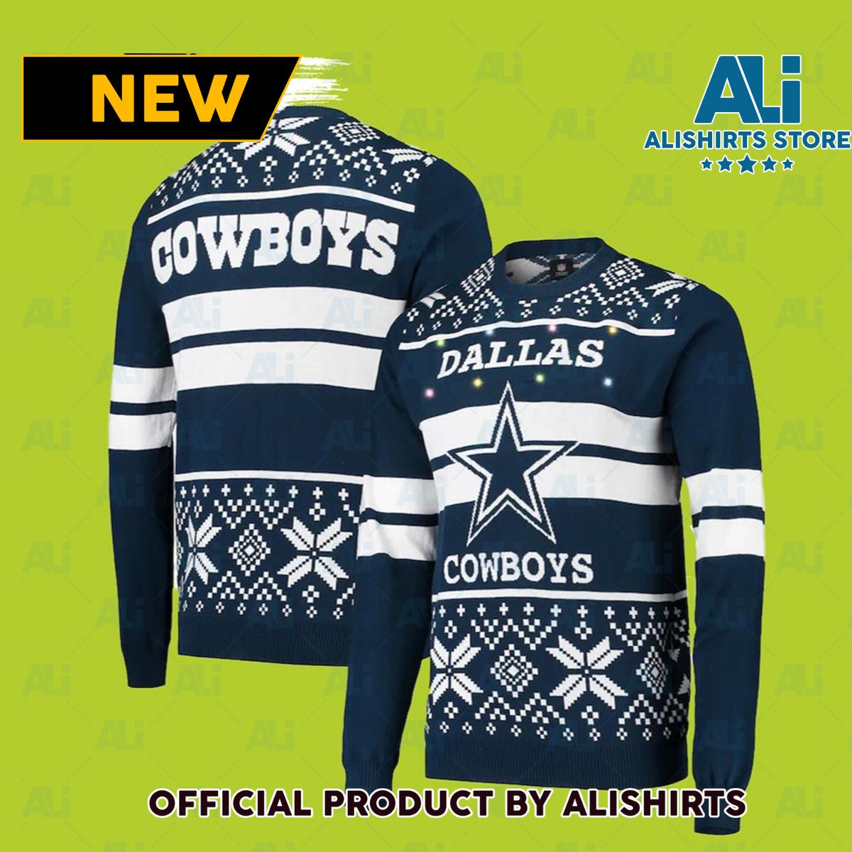 Dallas Cowboys Ugly Christmas Sweater Light Up Ugly Sweater