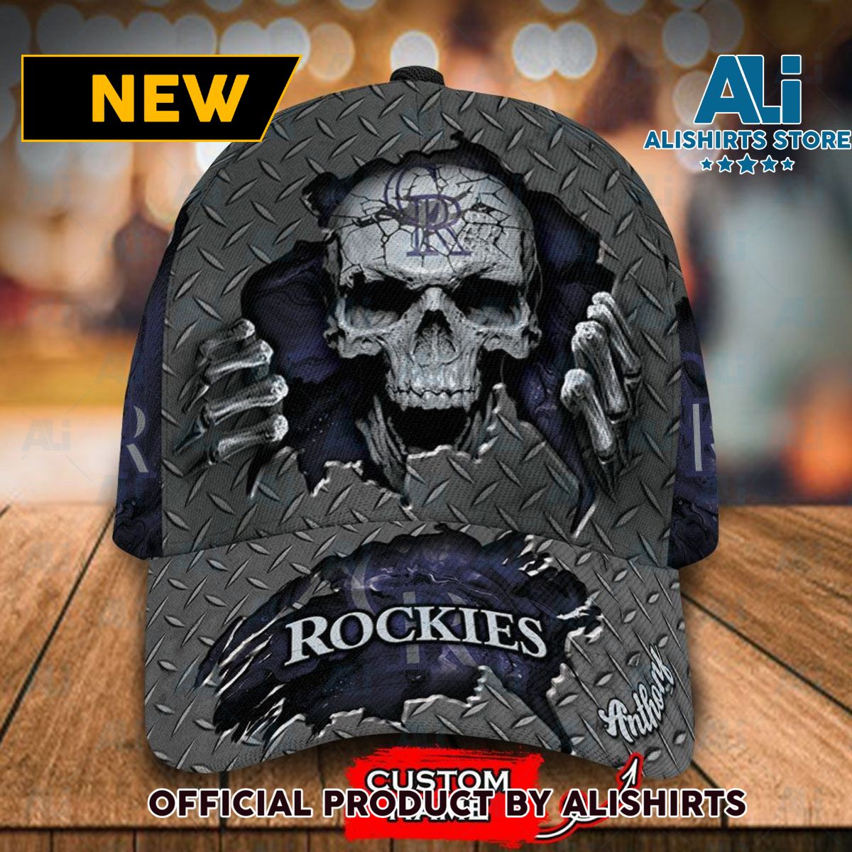 Personalized Colorado Rockies Skeleton Classic Cap