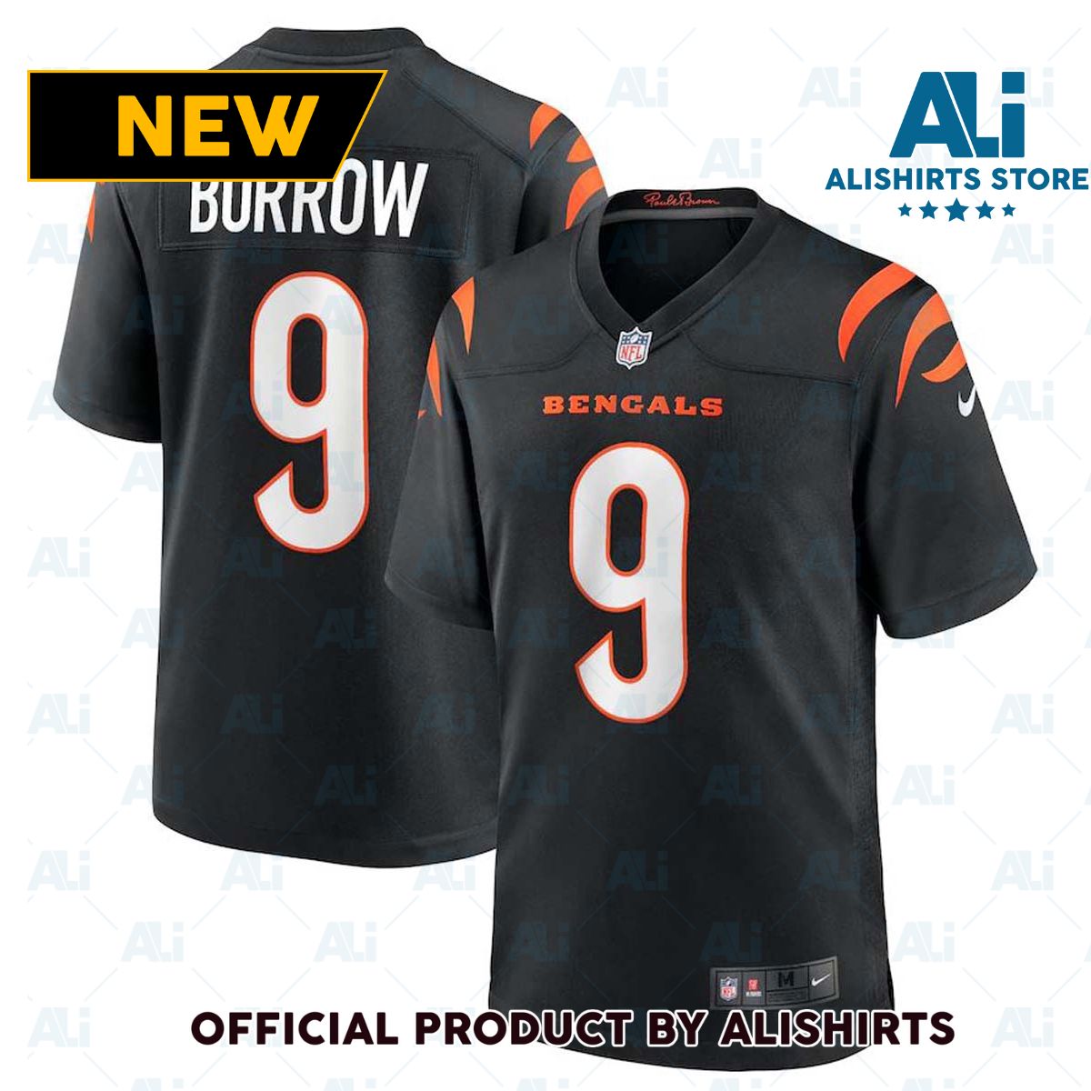 Nike Cincinnati Bengals Joe Burrow  9 Game NFL Football Jersey