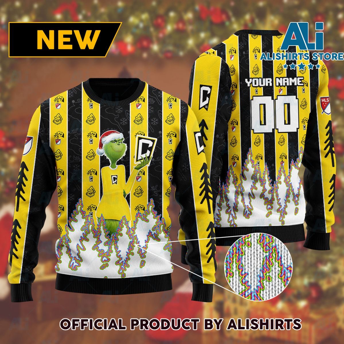 MLS Columbus Crew Ugly Christmas Sweater