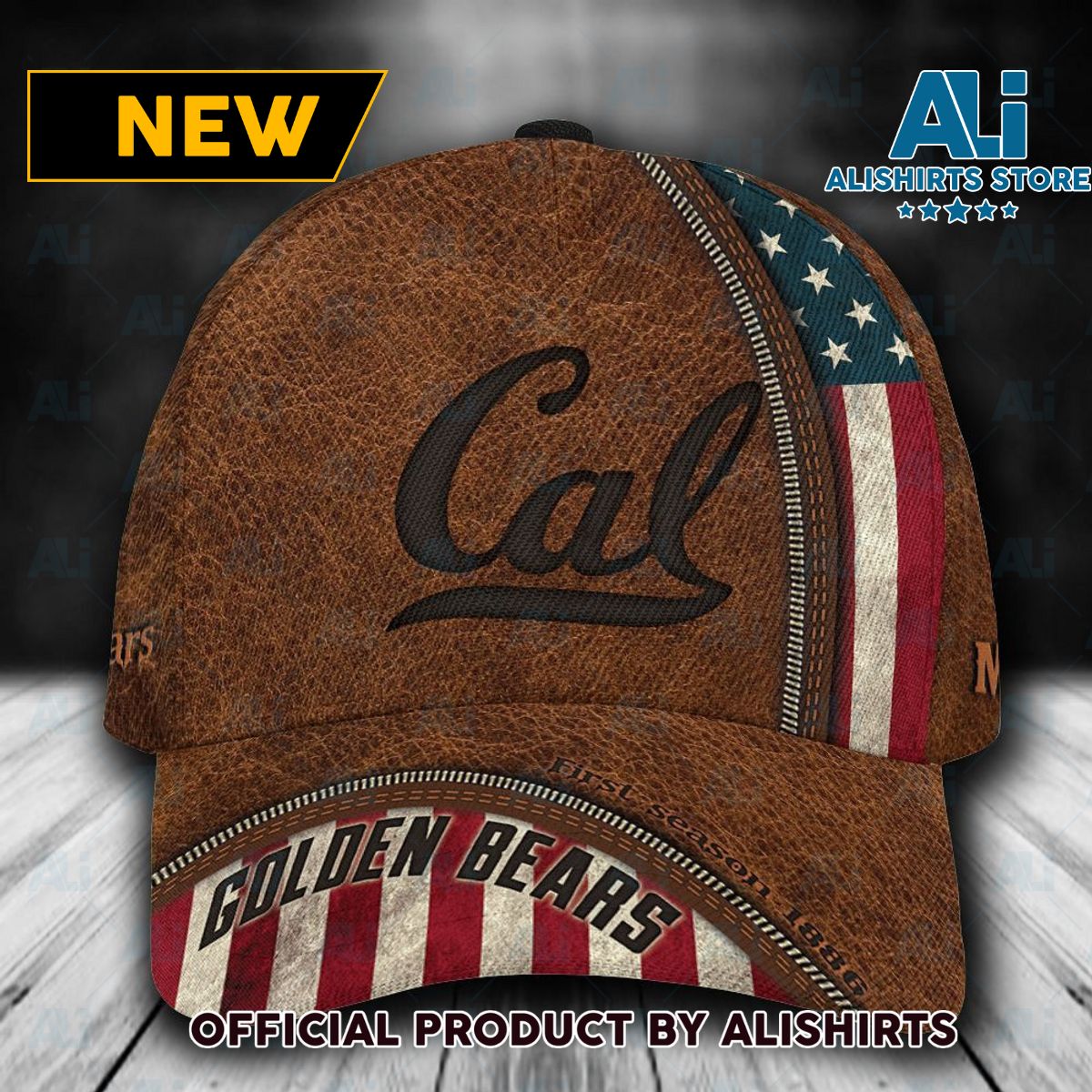 Personalized California Golden Bears USA Flag Classic Cap