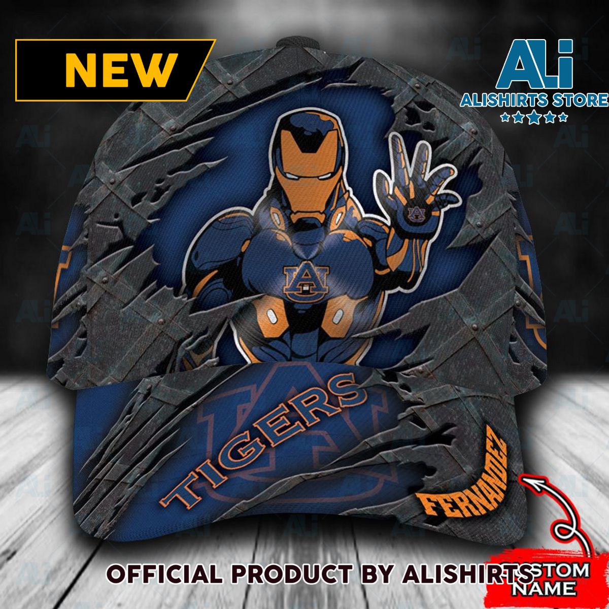 Personalized Auburn Tigers Iron Man Classic Cap