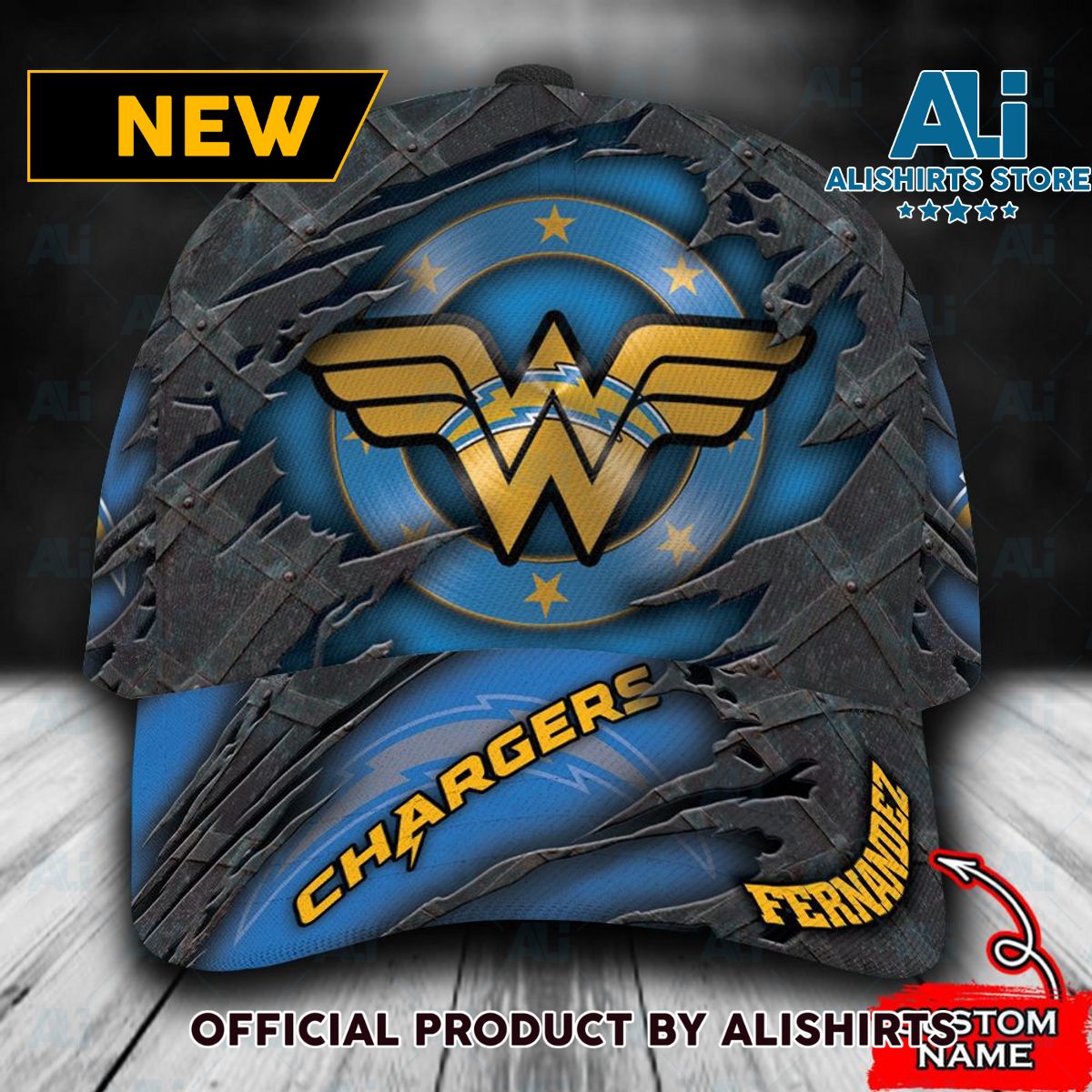 Personalized Los Angeles Chargers Wonder Woman Classic Cap