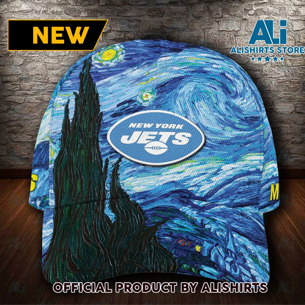 Personalized New York Jets Van Gogh Classic Cap