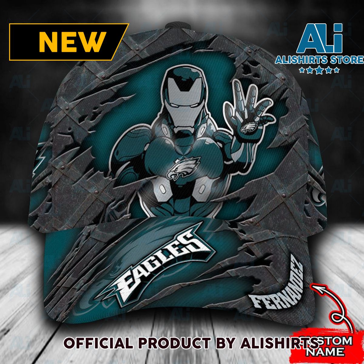 Personalized Philadelphia Eagles Iron Man Classic Cap