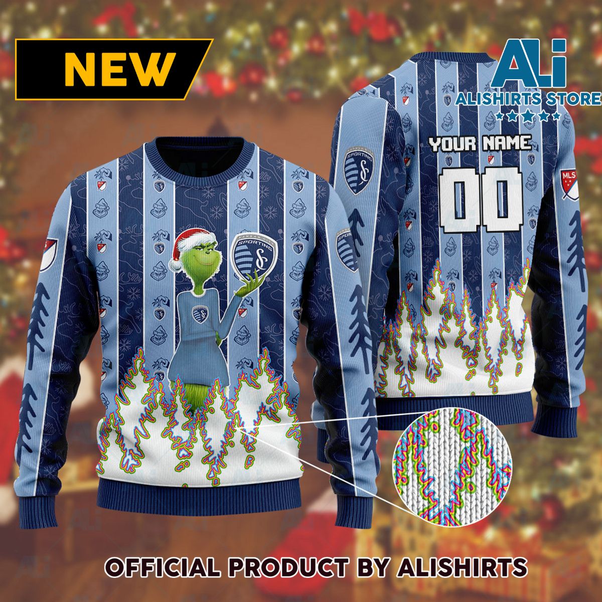 MLS Sporting Kansas City Ugly Christmas Sweater