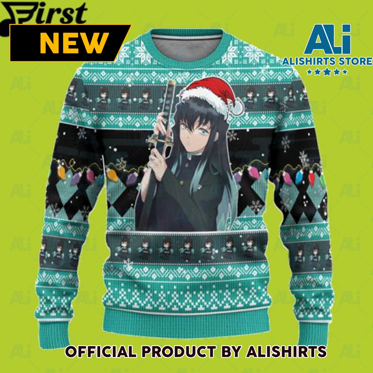 Muichiro Tokito Demon Slayer Chibi Demon Slayer Ugly Christmas Sweater - TG11