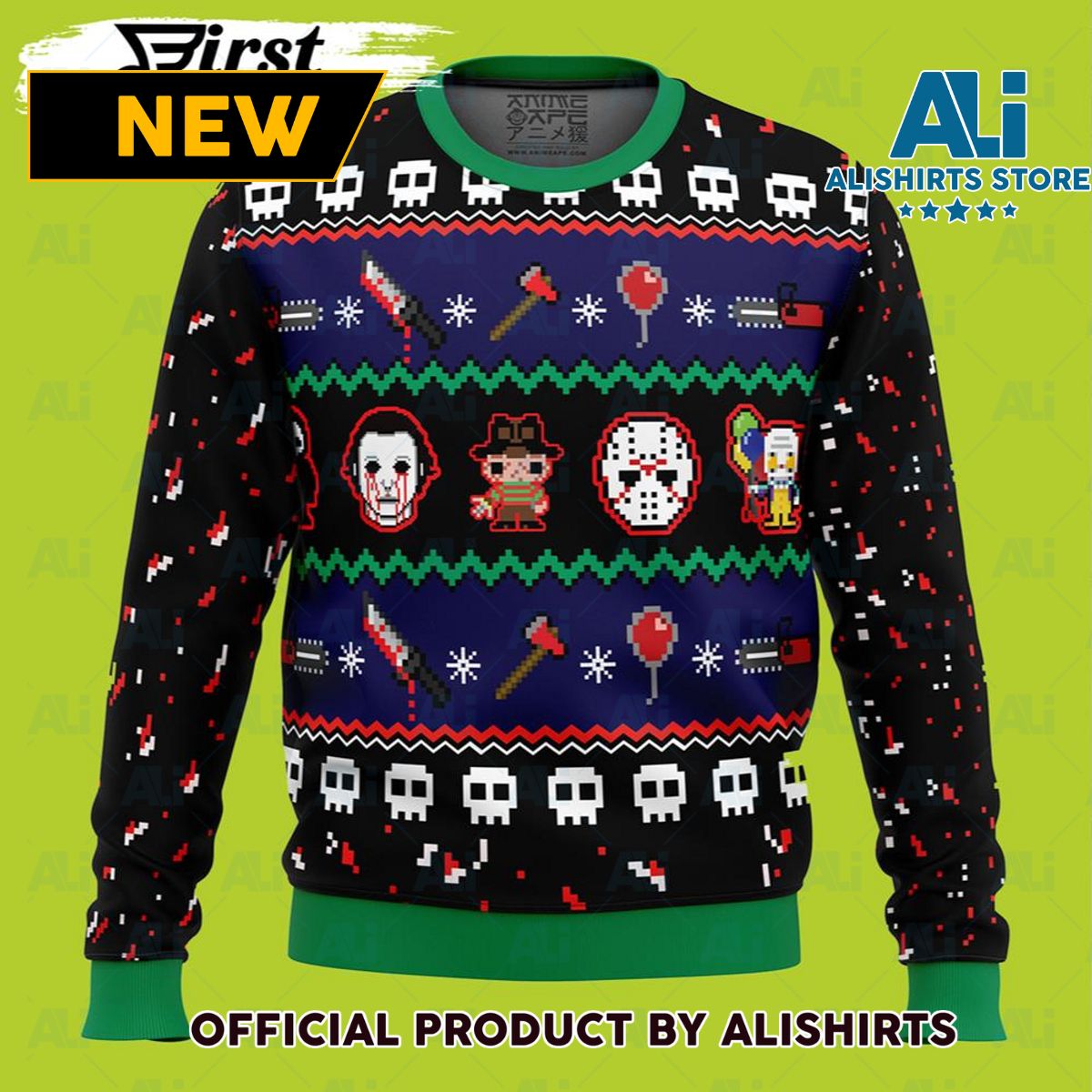 Happy Horrordays Horror Ugly Christmas Sweater