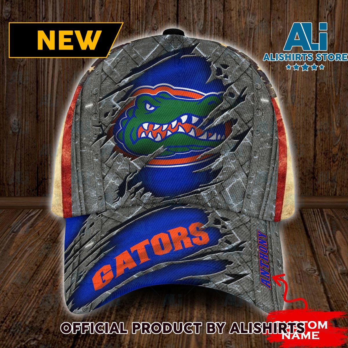 Personalized Florida Gators USA Flag Classic Cap