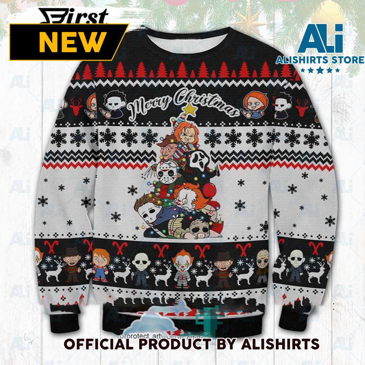 Halloween Horror Movies Christmas Horror Ugly Christmas Sweater