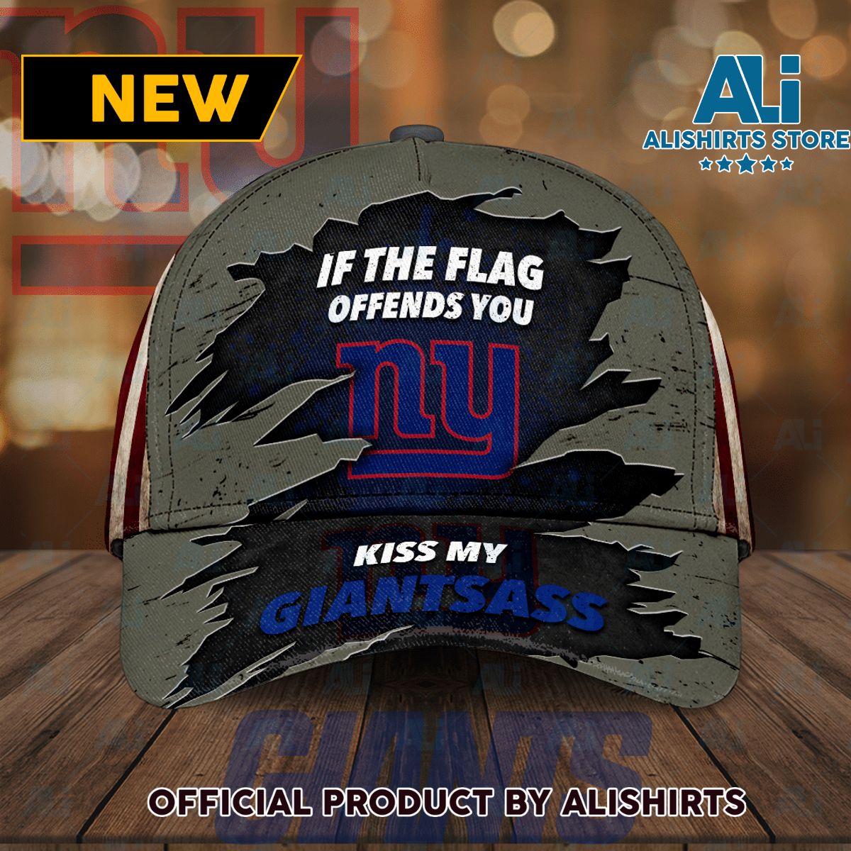 New York Giants If The Flag Offends You Kiss My Giantsass Classic Baseball Cap