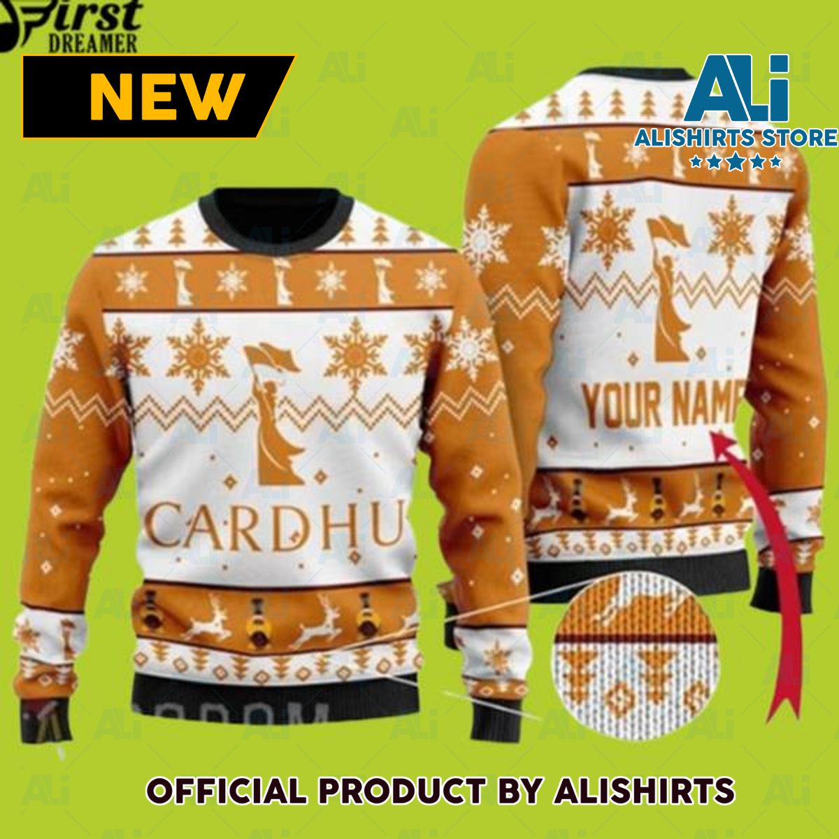 Cardhu Whiskey Custom Ugly Christmas Ugly Sweater