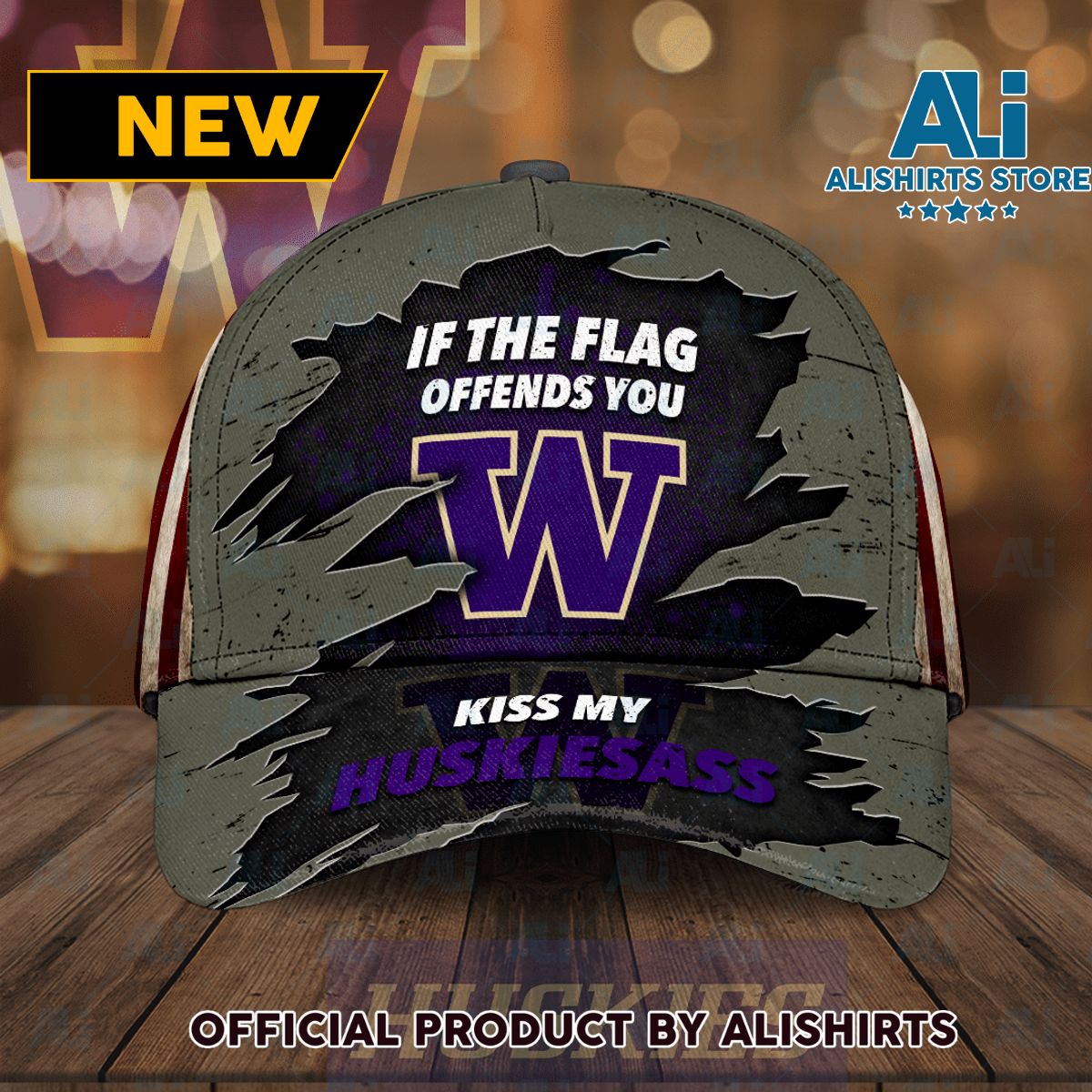 Washington Huskies If The Flag Offends You Kiss My Huskiesass Classic Baseball Cap