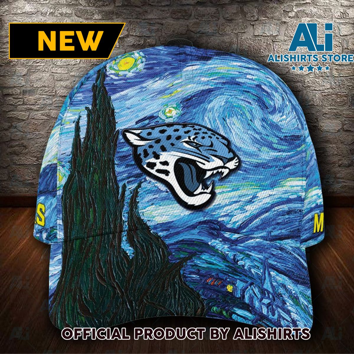 Personalized Jacksonville Jaguars Van Gogh Classic Cap