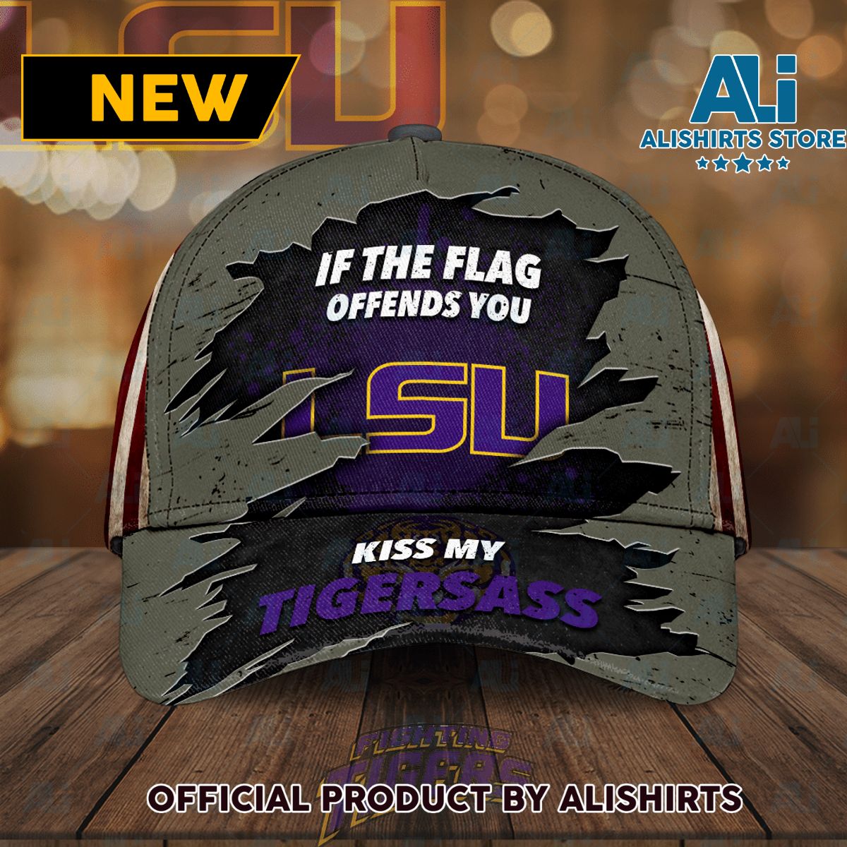 LSU Tigers If The Flag Offends You Kiss My Tigersass Classic Baseball Cap