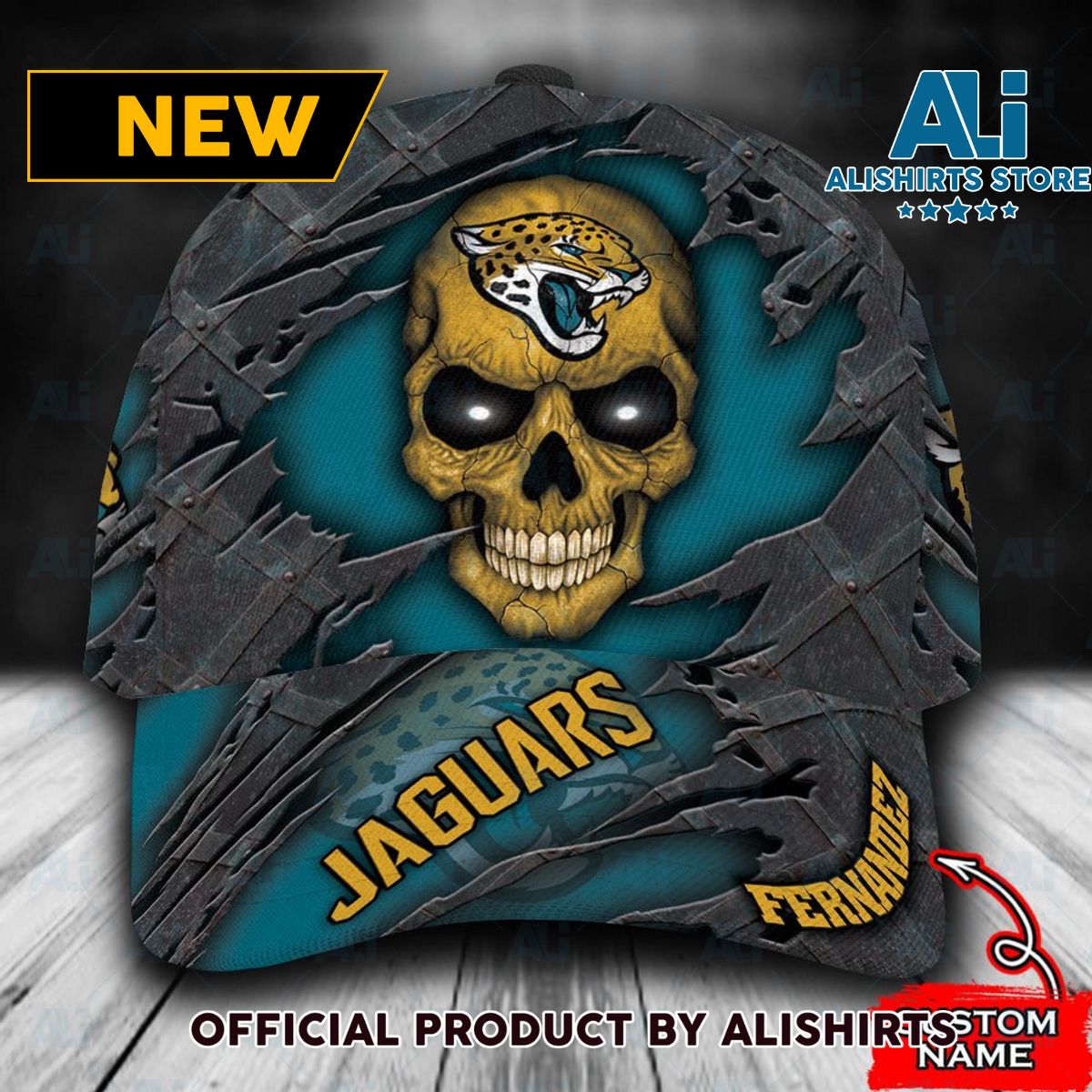 Personalized Jacksonville Jaguars Skull Classic Cap