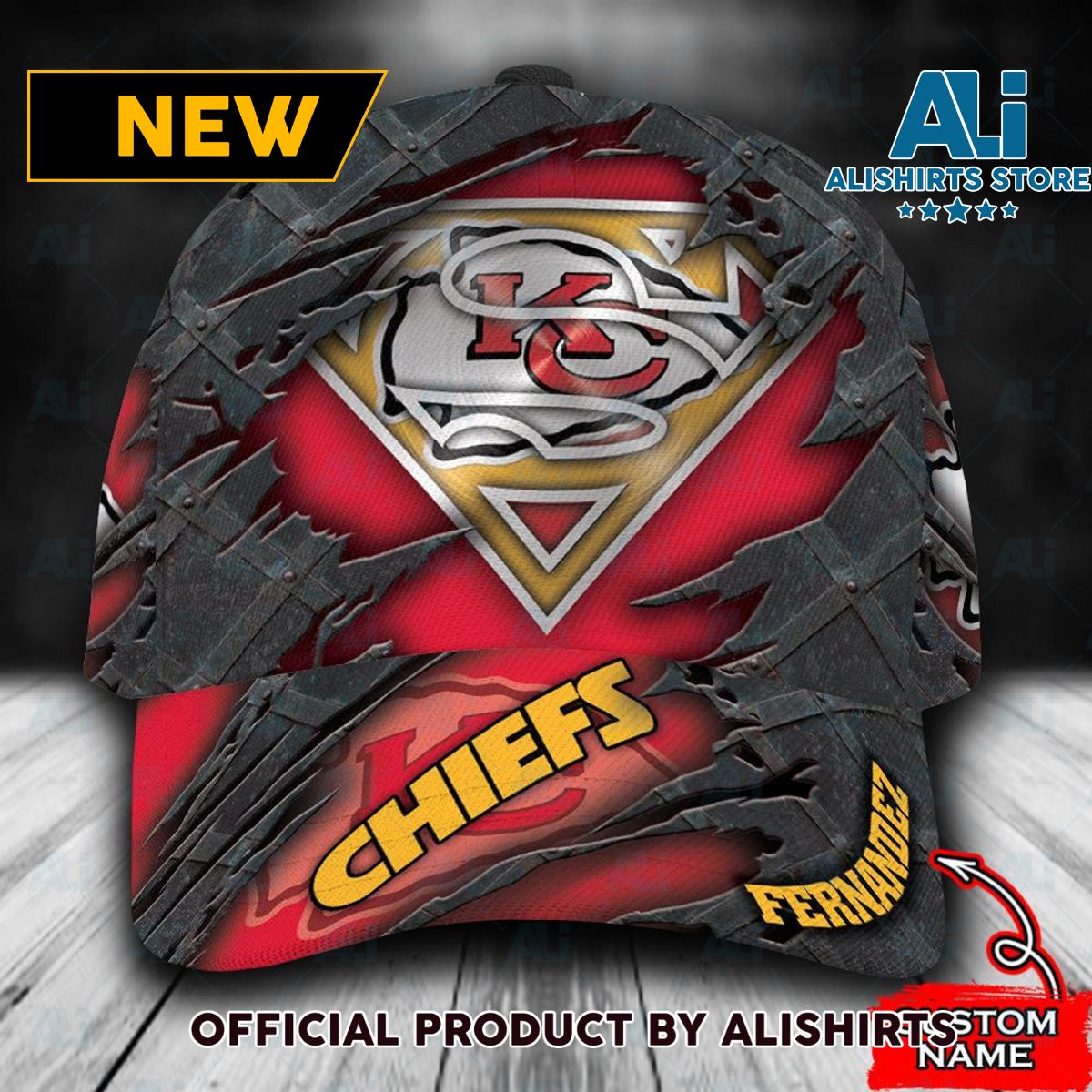 Personalized Kansas City Chiefs Superman Classic Cap