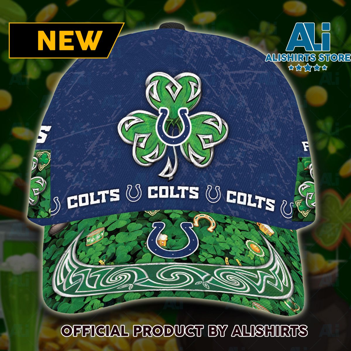 Personalized Indianapolis Colts St Patrick Day Classic Cap