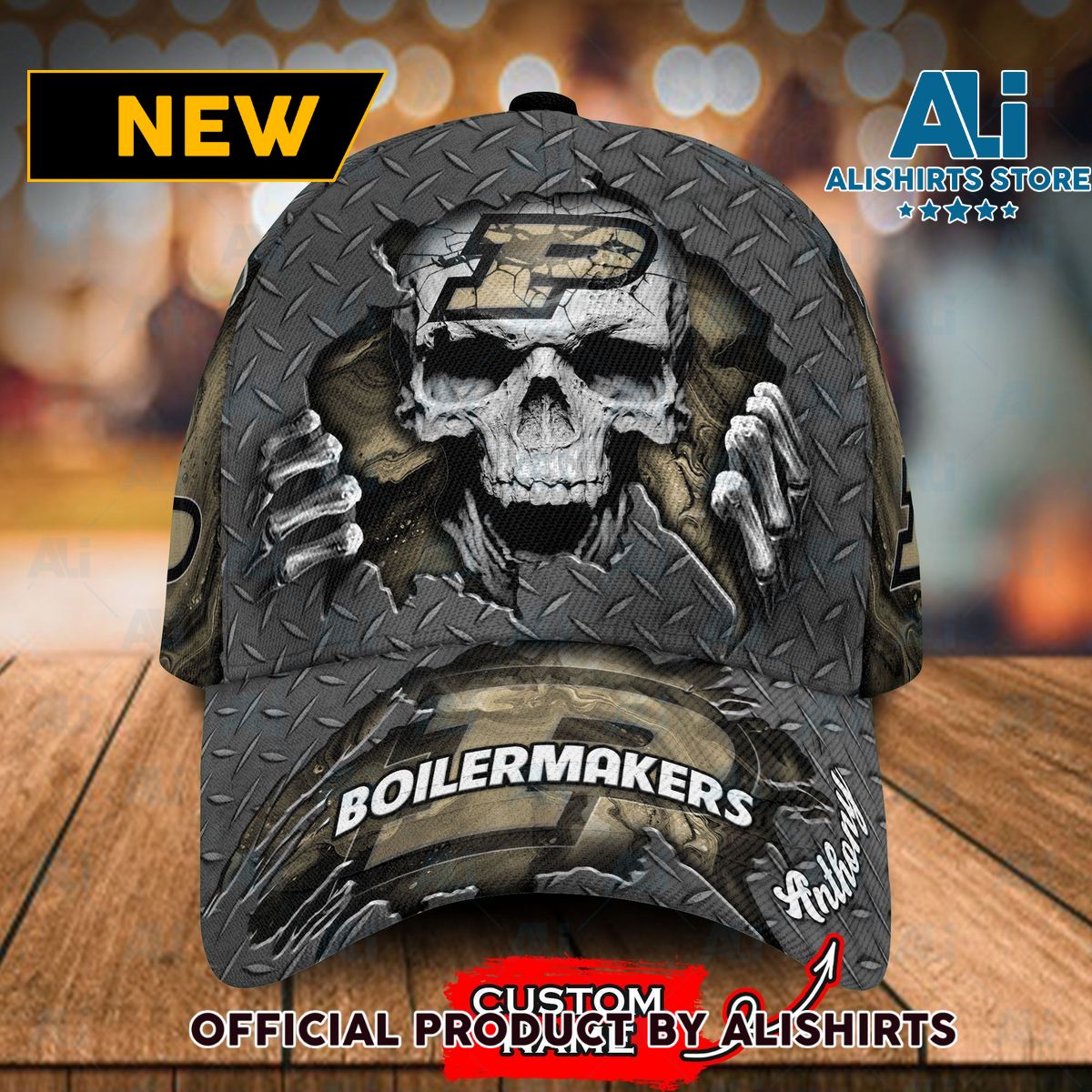 Personalized Purdue Boilermakers Skeleton Classic Cap