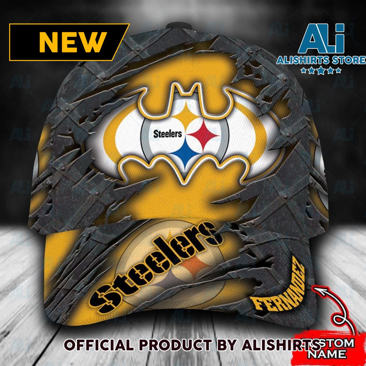 Personalized Pittsburgh Steelers Batman Classic Cap