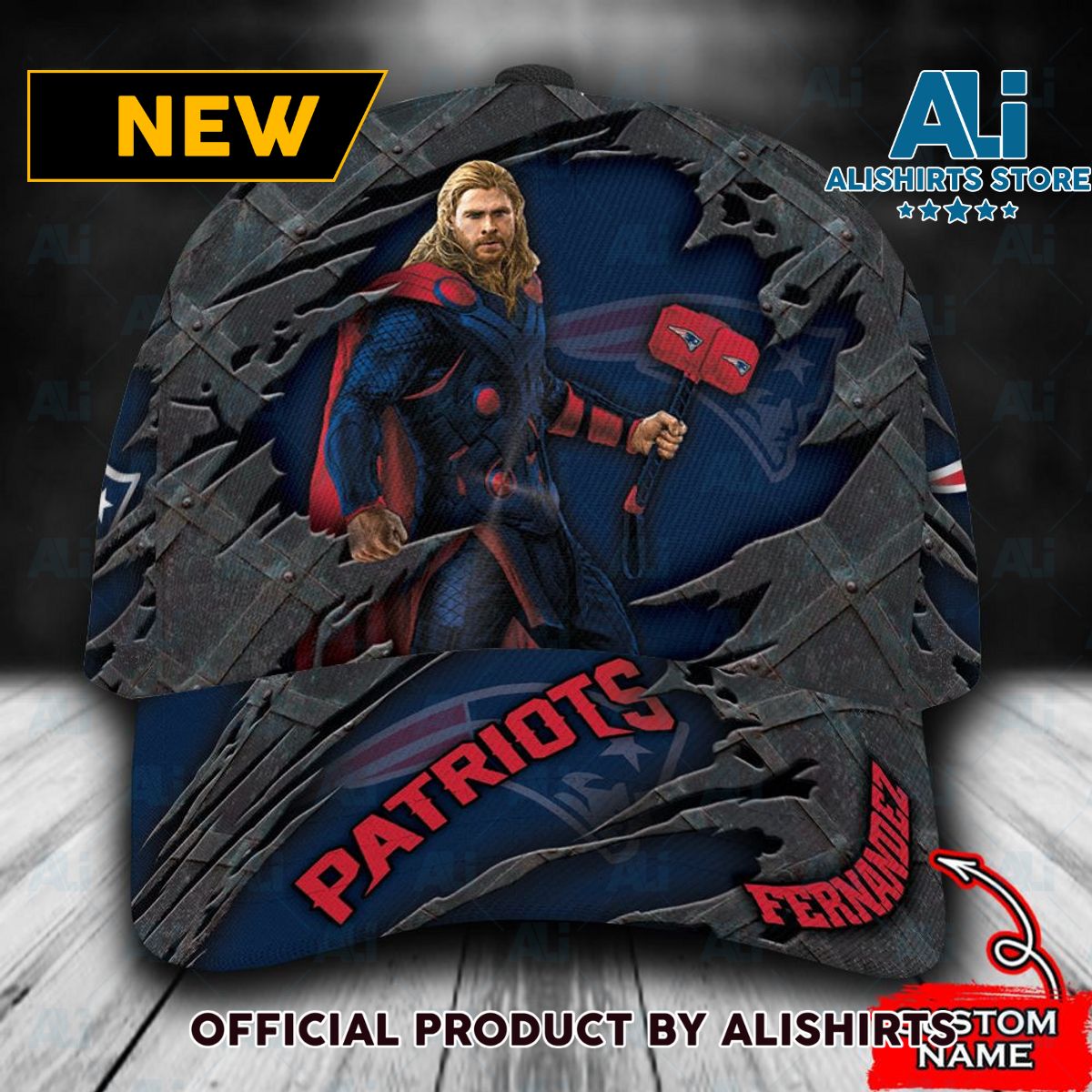 Personalized New England Patriots Thor Classic Cap