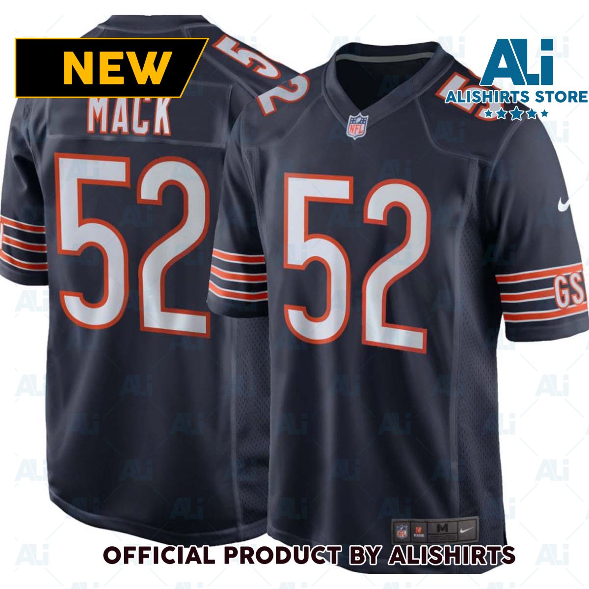 Nike Chicago Bears Khalil Mack  52 Game NFL Football Jersey