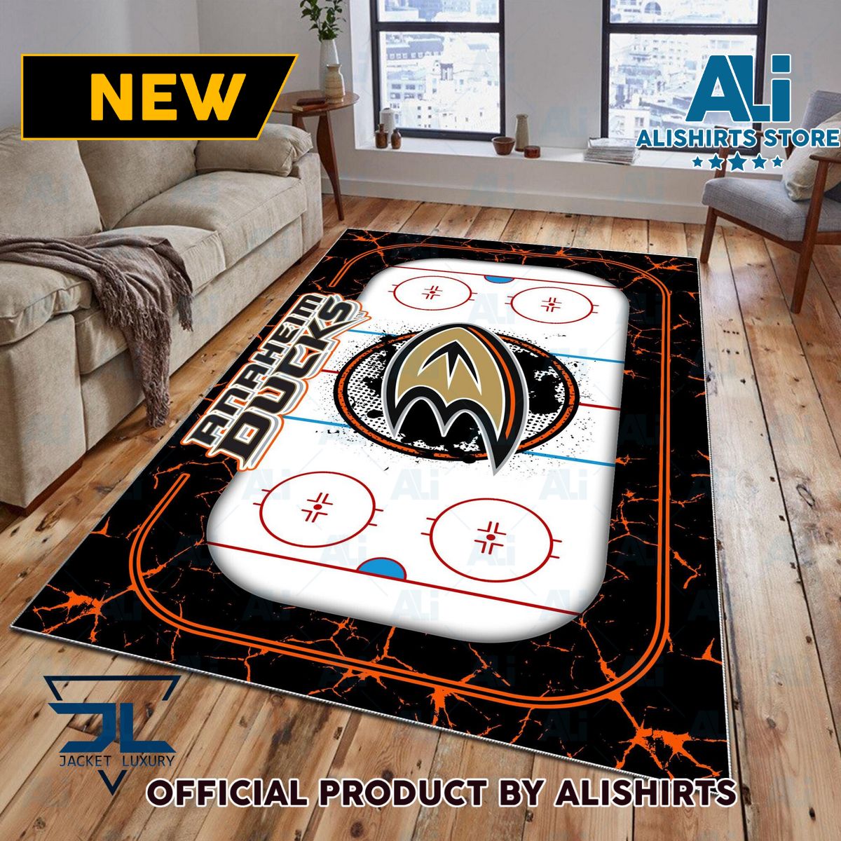 Anaheim Ducks NHL team Rug Carpet