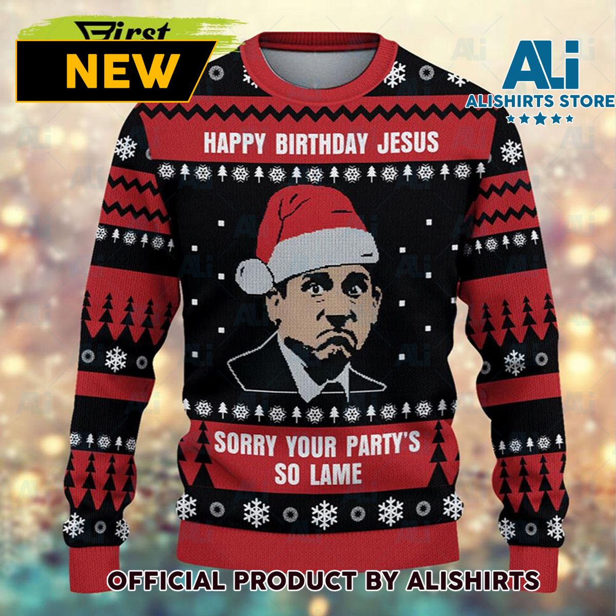 Your Partyís So Lame Ugly Michael Scott The Office Ugly Christmas Sweater