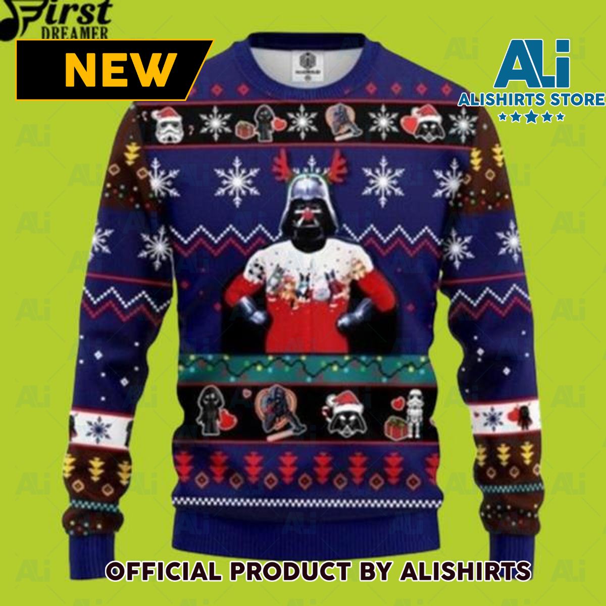 Star Wars Funny Christmas Knitting Pattern 3D Ugly Christmas Sweater