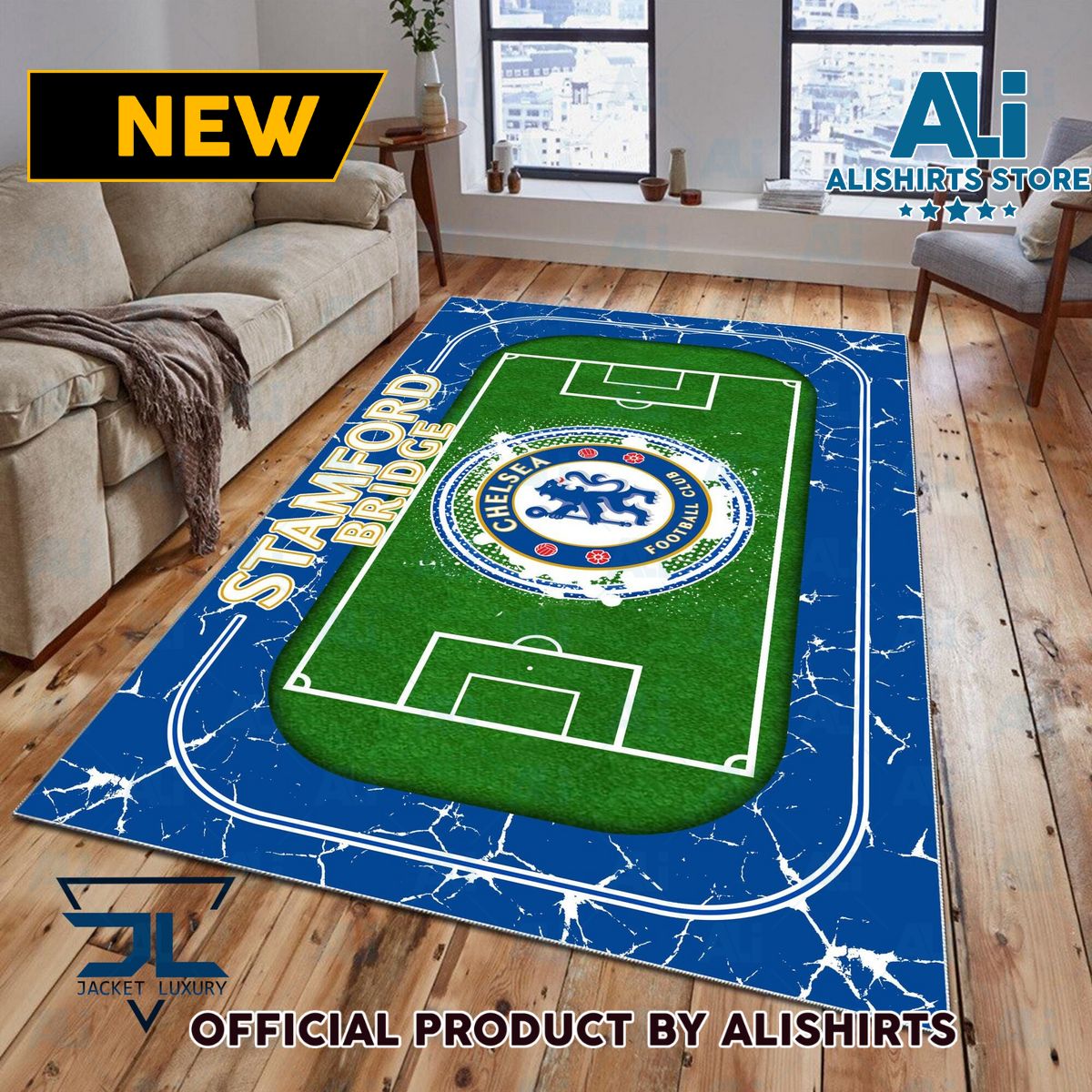 Chelsea. FC EPL Team Rug Carpet