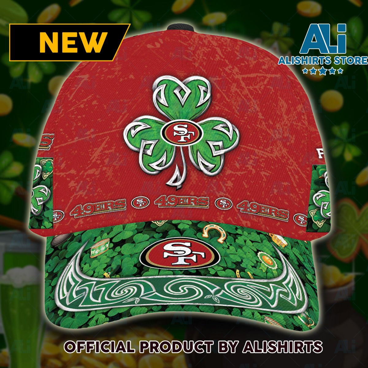 Personalized San Francisco 49ers St Patrick Day Classic Cap