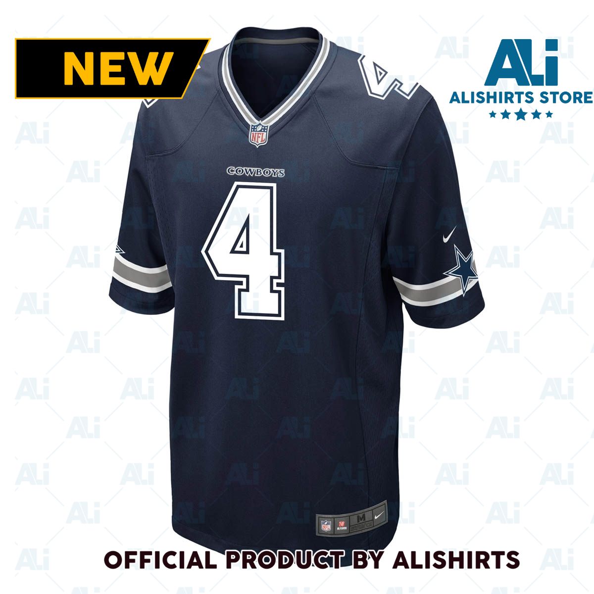 Nike Dallas Cowboys Dak Prescott  4 2019 Game NFL Football Jersey