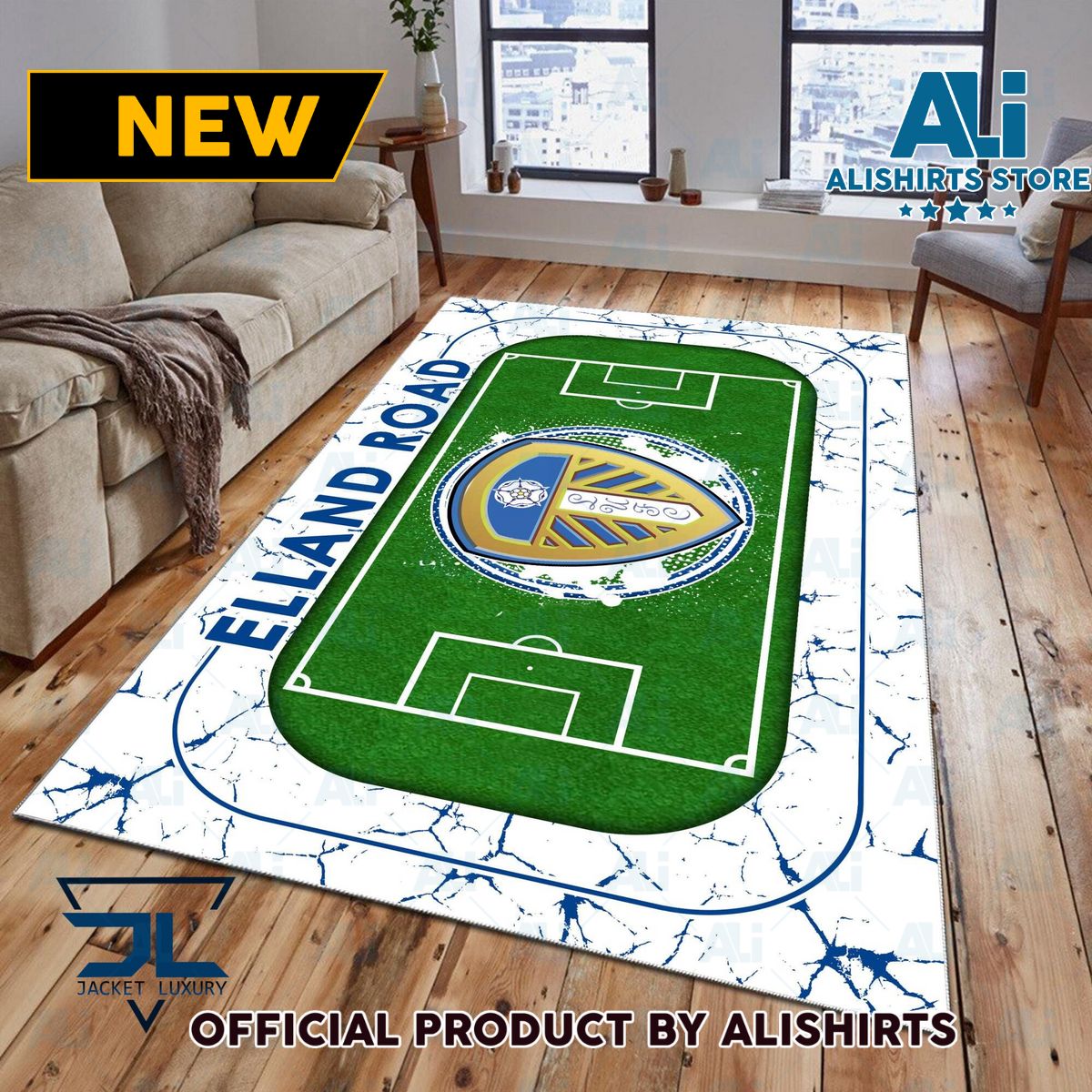 Leeds United FC EPL Team Rug Carpet