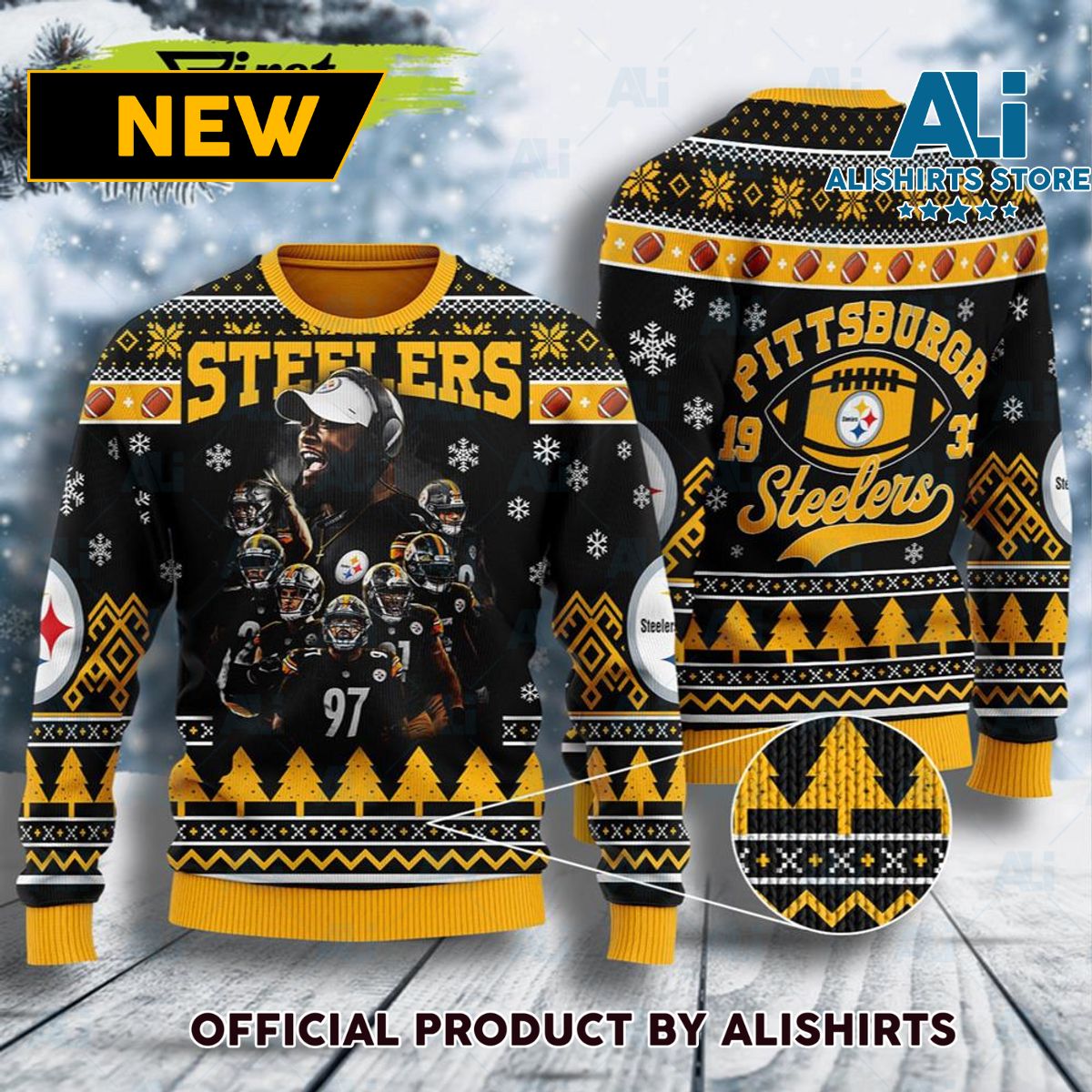The Pittsburgh Steelersed Pittsburgh Steelers Ugly Christmas Sweater