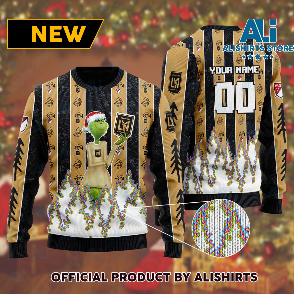 MLS Los Angeles Football Club Ugly Christmas Sweater