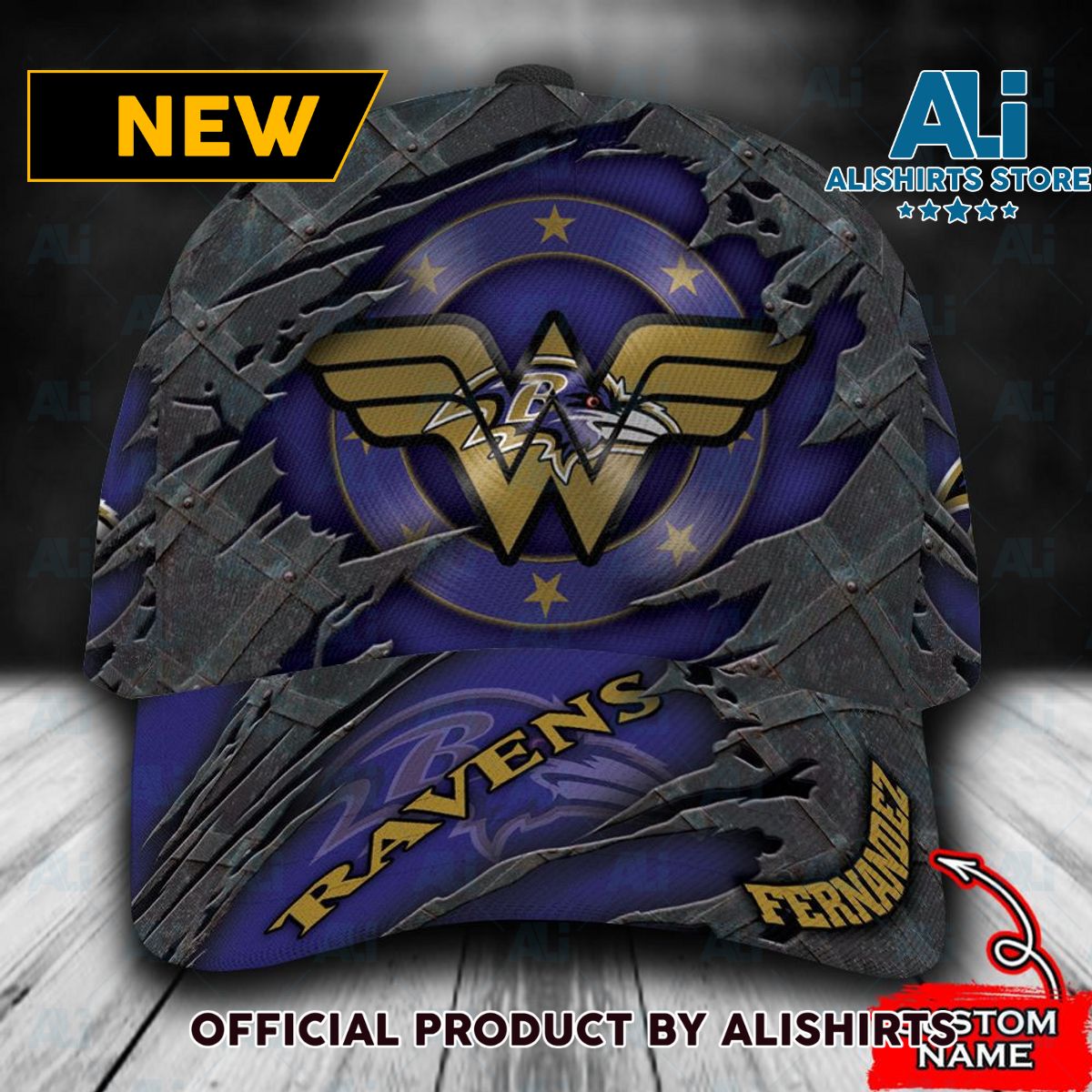 Personalized Baltimore Ravens Wonder Woman Classic Cap